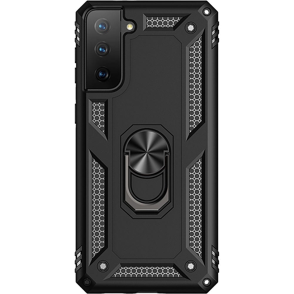 Close-up SaharaCase rugged smartphone case with heavy-duty corners.