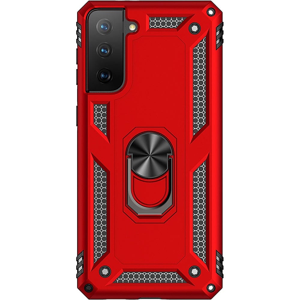Military Kickstand Series Case for Samsung Galaxy S21 FE 5G Red
