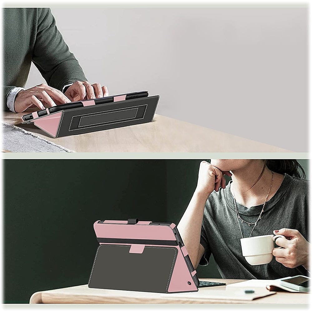 Hand Strap Series Folio Case for Amazon Fire 7 (2022) - Pink