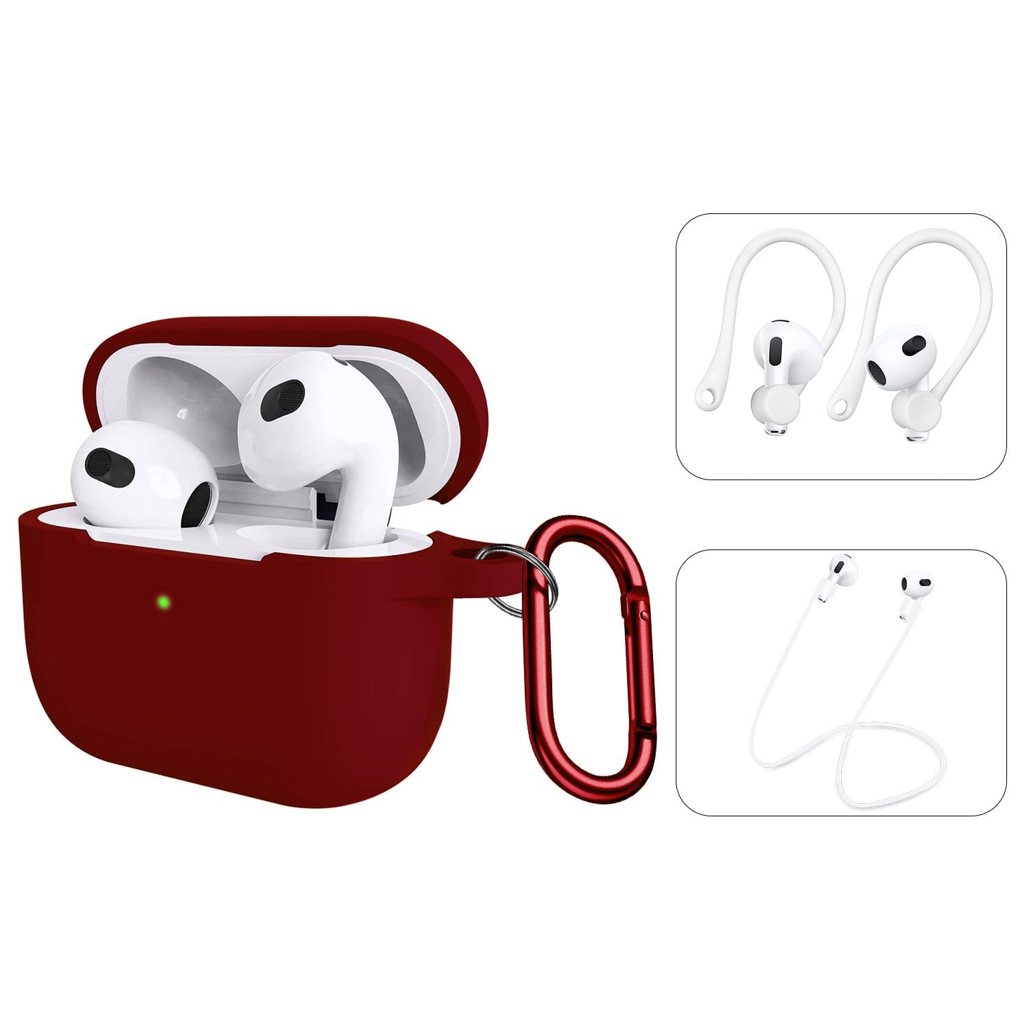 Burgundy Liquid Silicone Case - Apple AirPods 3