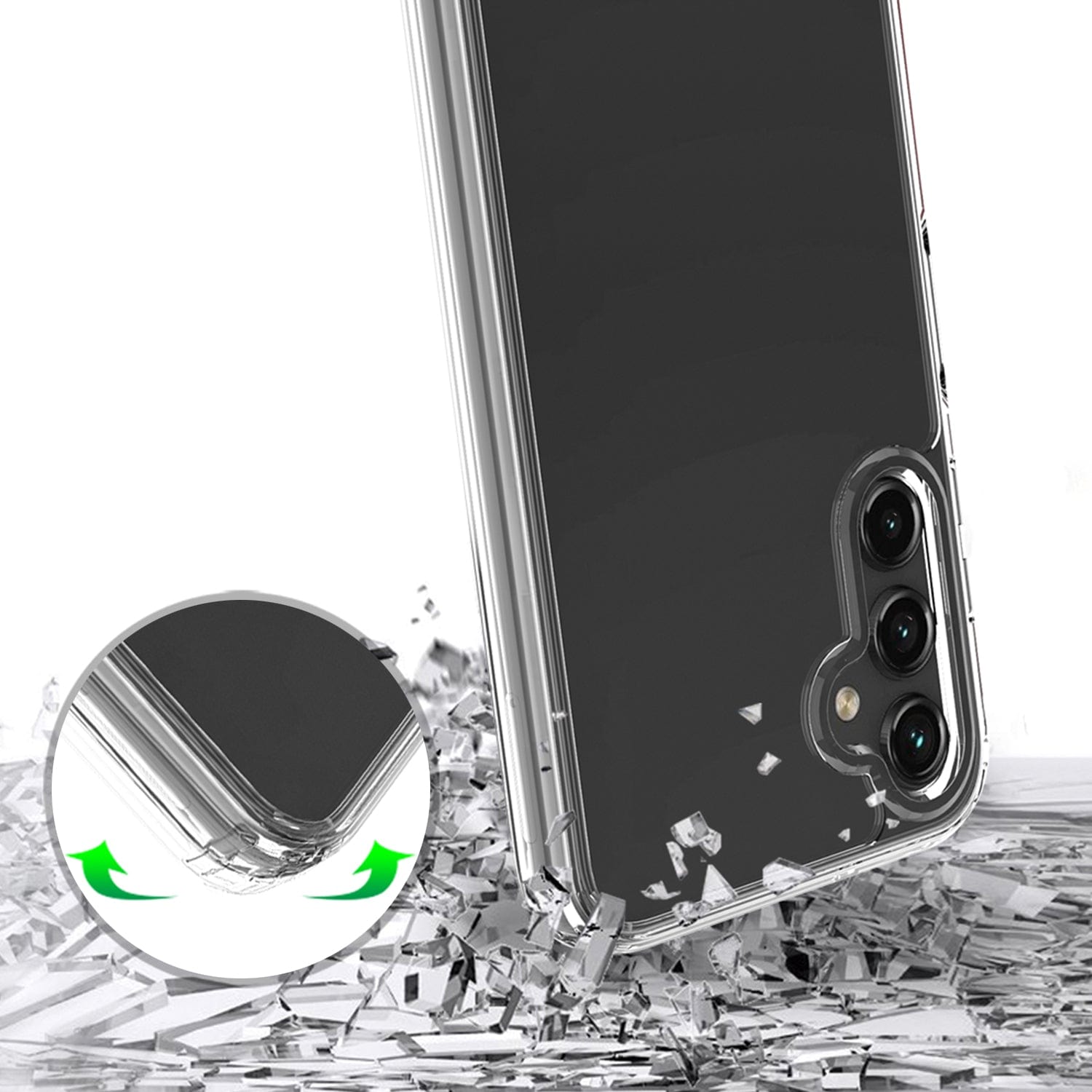 Hybrid-Flex Hard Shell Clear Case - Samsung Galaxy A14 5G