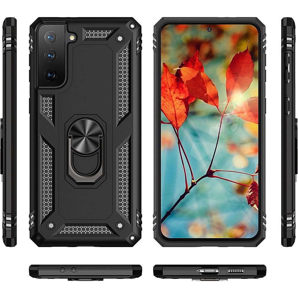 SaharaCase - Military Kickstand Series Case for Samsung Galaxy S21 FE 5G - Black