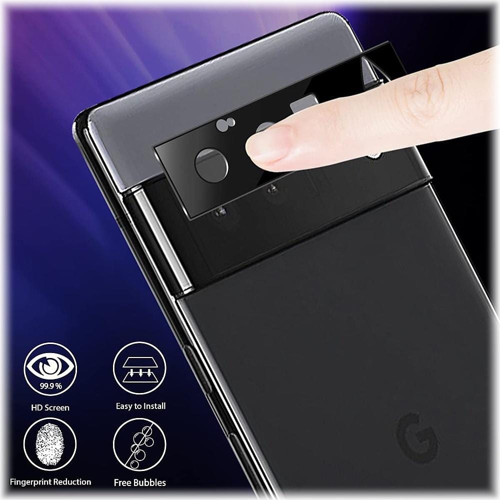 ZeroDamage Camera Lens Protector for Google Pixel 6 Pro (2-Pack) - Black