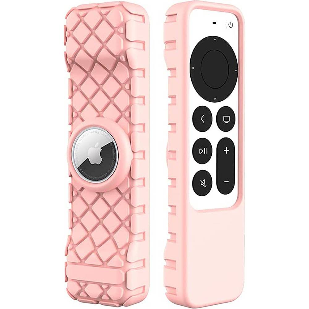 Apple TV 4K Remote Silicone Case for Apple AirTag - Pink