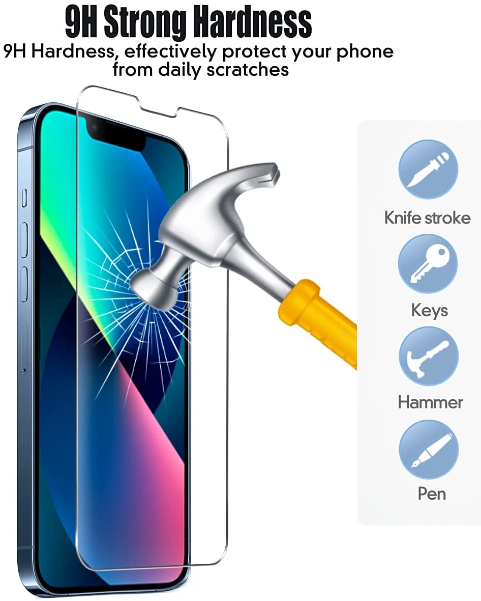 ZeroDamage Clear Tempered Glass Screen Protector (2-Pack) - iPhone 13 mini