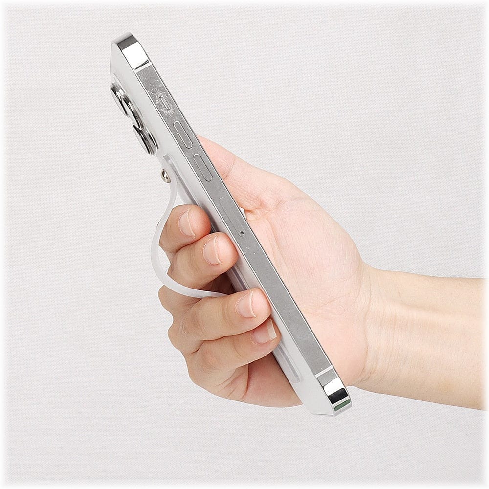 White FingerGrip Cell Phone Grip - For Most Cell Phones