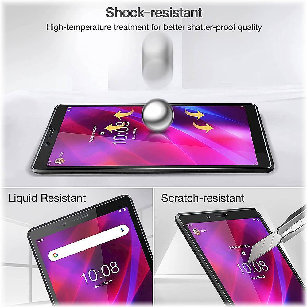 ZeroDamage Ultra Strong Tempered Glass Screen Protector for Lenovo Tab M7 (3rd Gen) - Clear