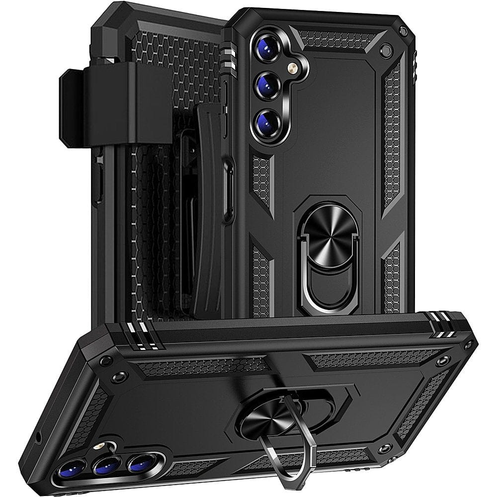 Military Kickstand Series with Belt Clip Case for Samsung Galaxy A14 5G - Black