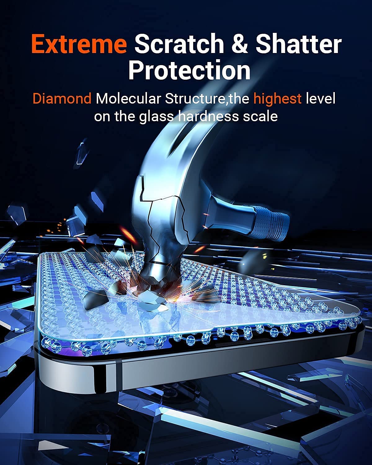 ZeroDamage Tempered Glass Screen Protector (2-Pack) - iPhone 13 Pro Max and iPhone 14 Plus