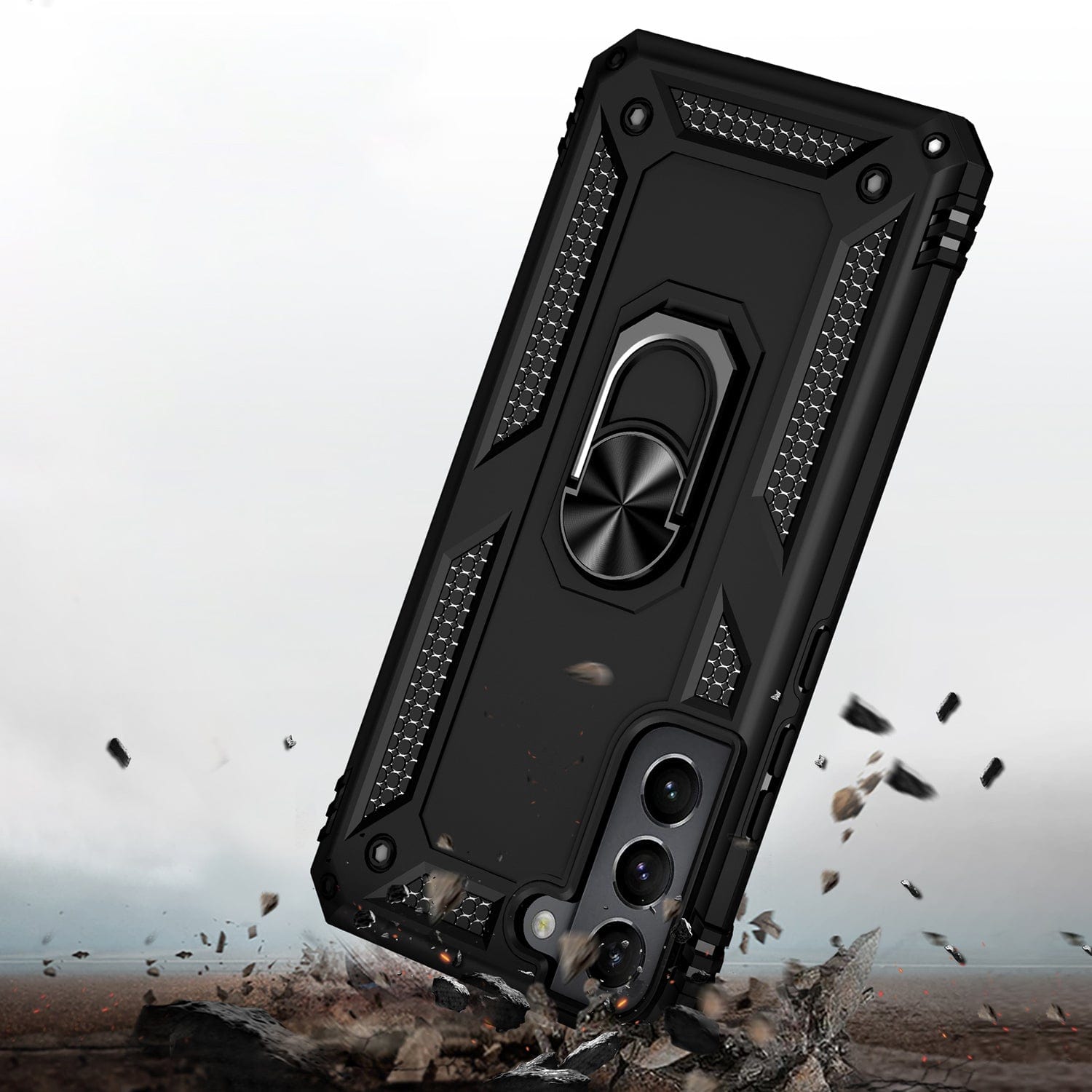 Black Military Kickstand Series Case with Belt Clip - Samsung Galaxy S22