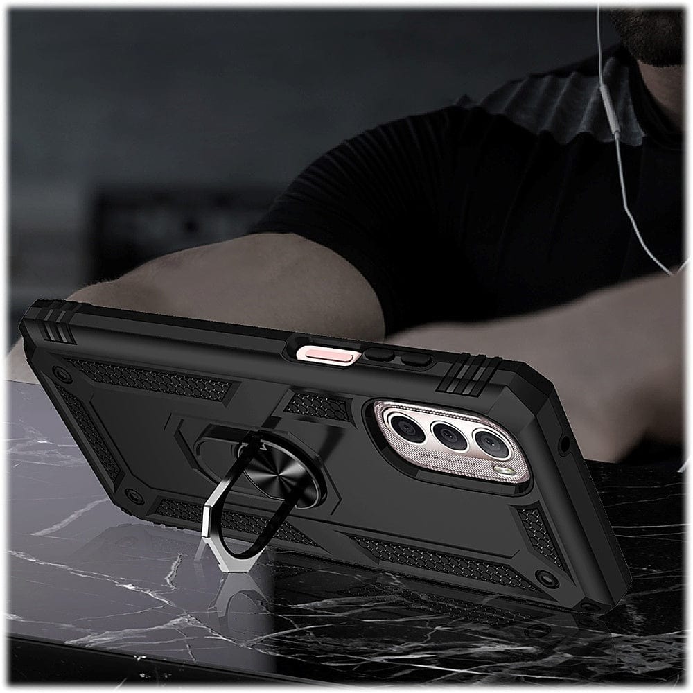 Raider Series Heavy Duty Kickstand with Belt Clip Case - Motorola G Stylus 4G