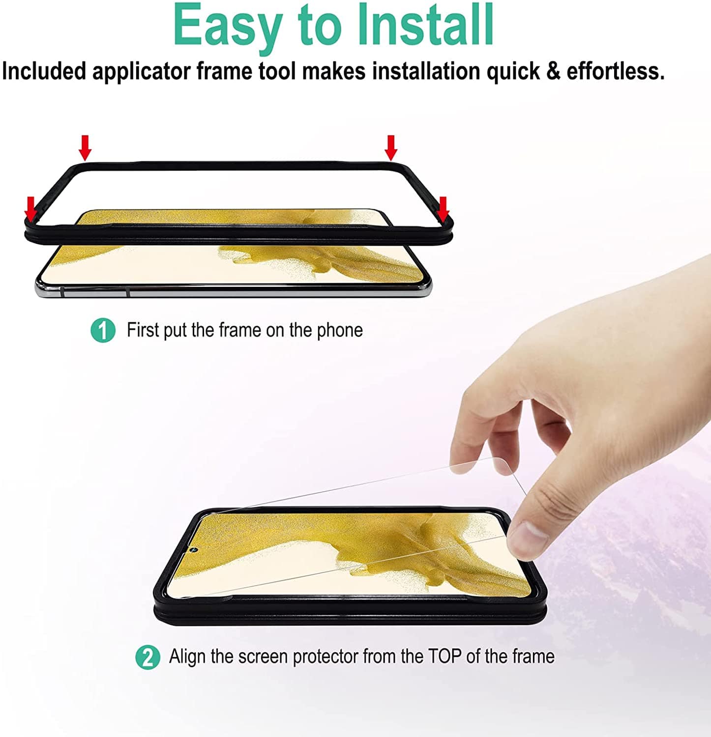 ZeroDamage Tempered Glass Screen Protector (2-Pack) - Samsung Galaxy S22