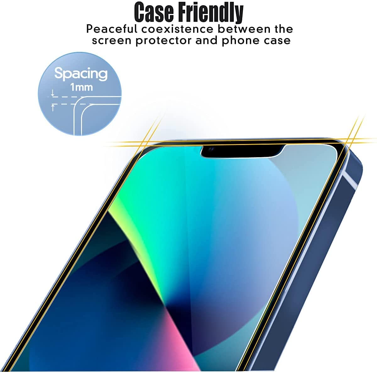 ZeroDamage Clear Tempered Glass Screen Protector (2-Pack) - iPhone 13 mini
