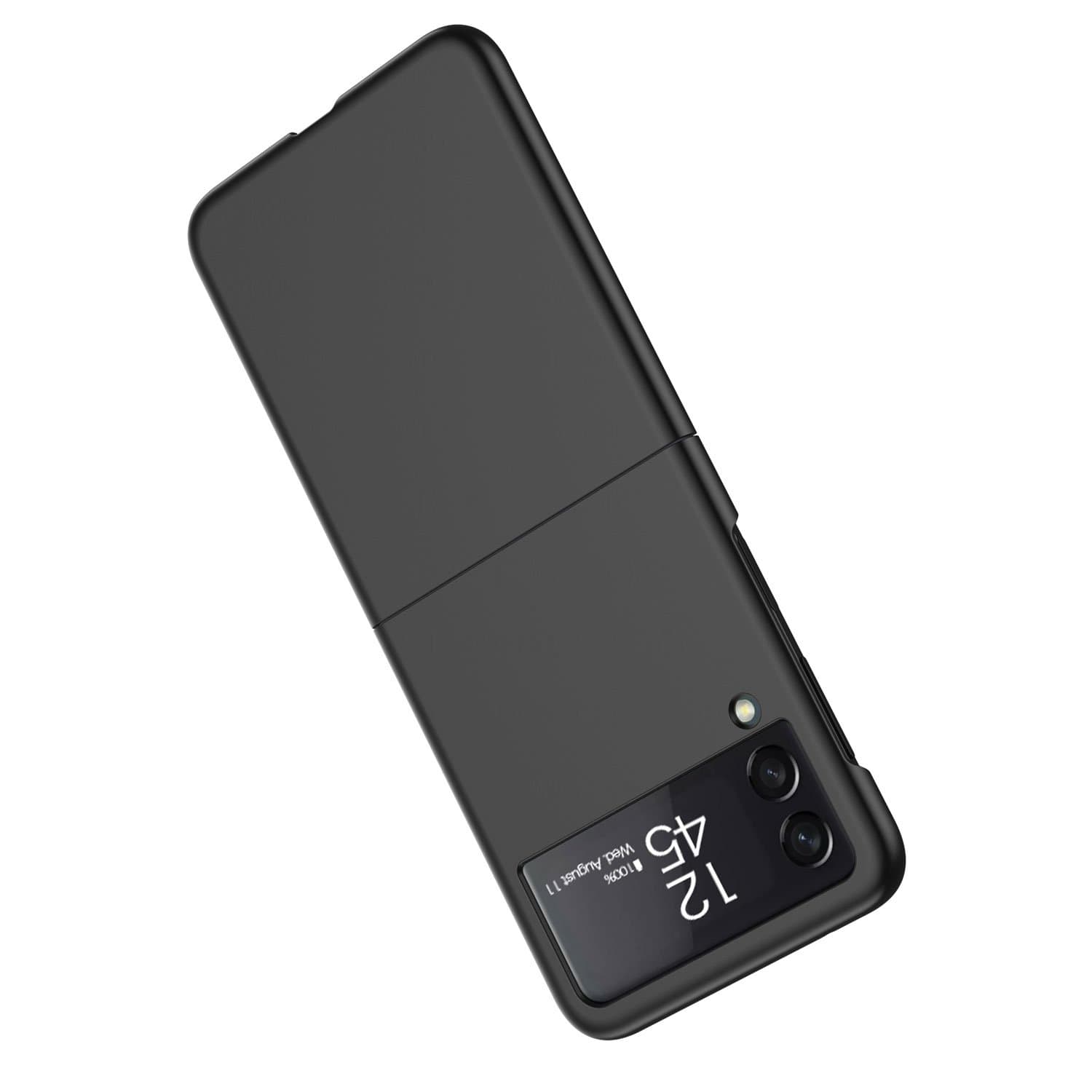 Black Hard Shell Silicone Case - Samsung Galaxy Z Flip3 and Flip3 5G