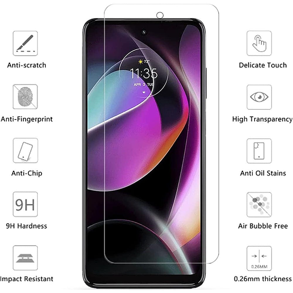 ZeroDamage Ultra-Strong+ Tempered Glass Screen Protector (2-Pack) - Motorola Moto G Stylus 5G