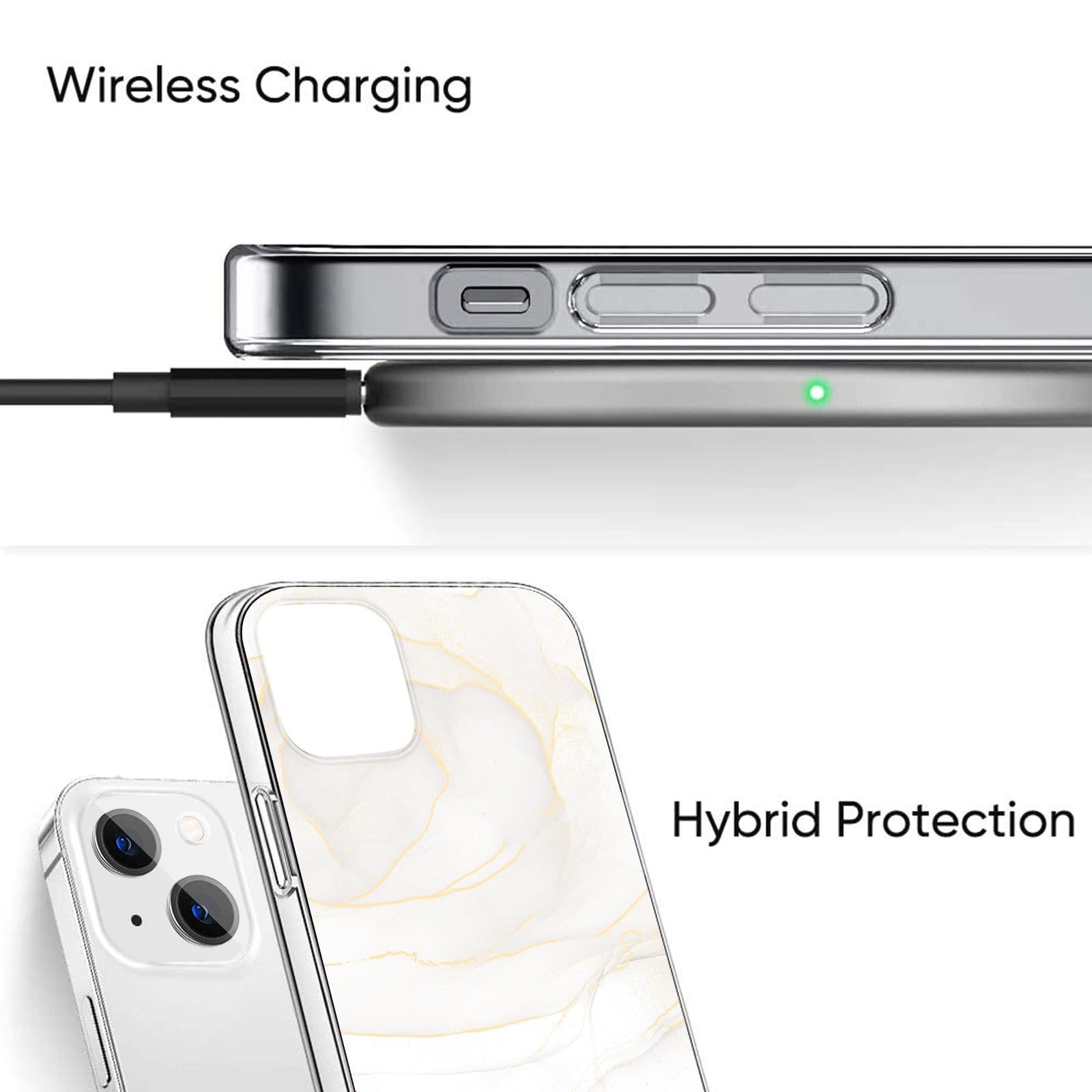 White Marble Series Case - iPhone 13 Mini