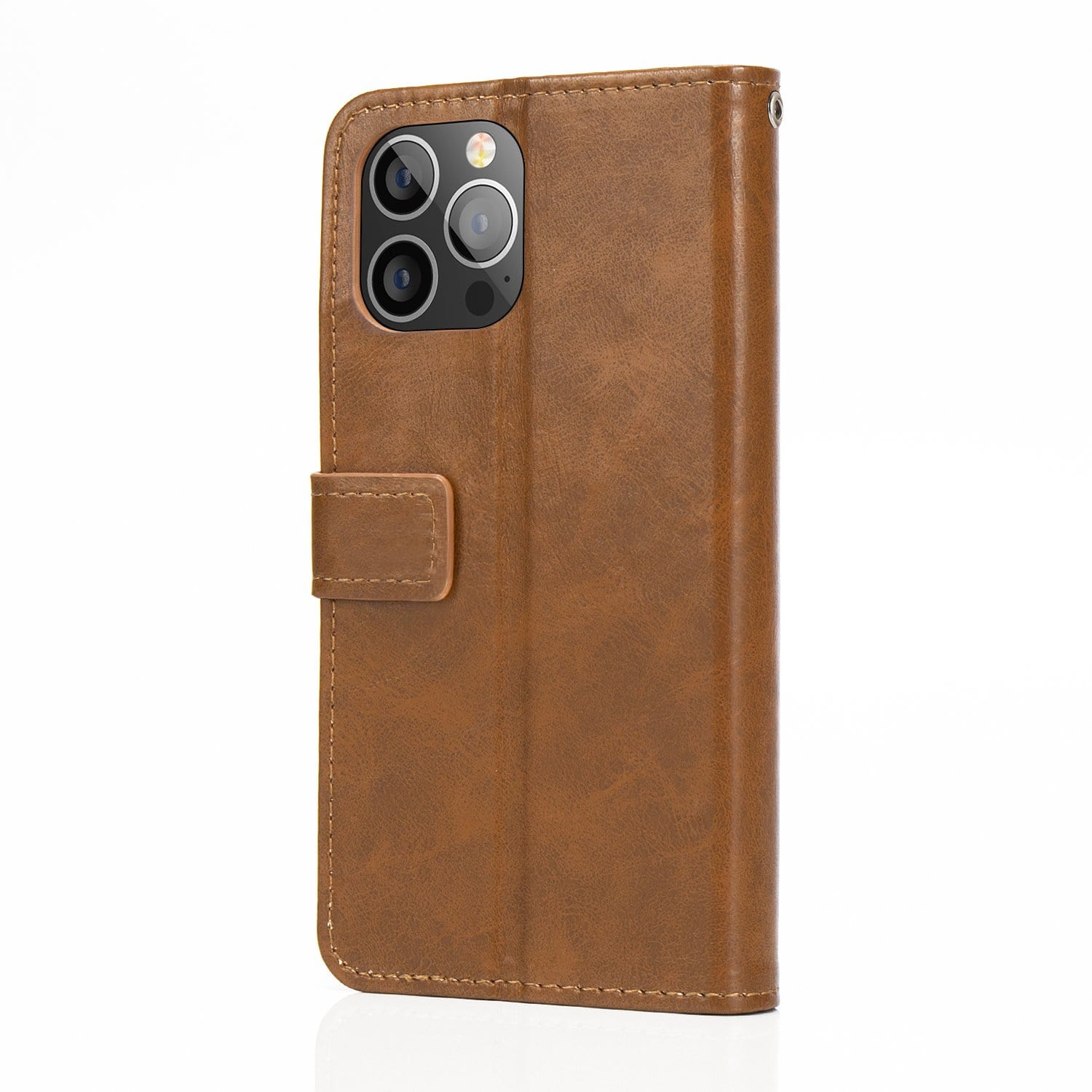 Brown Apple iPhone 13 Pro Wallet Case - Leather Wallet Series