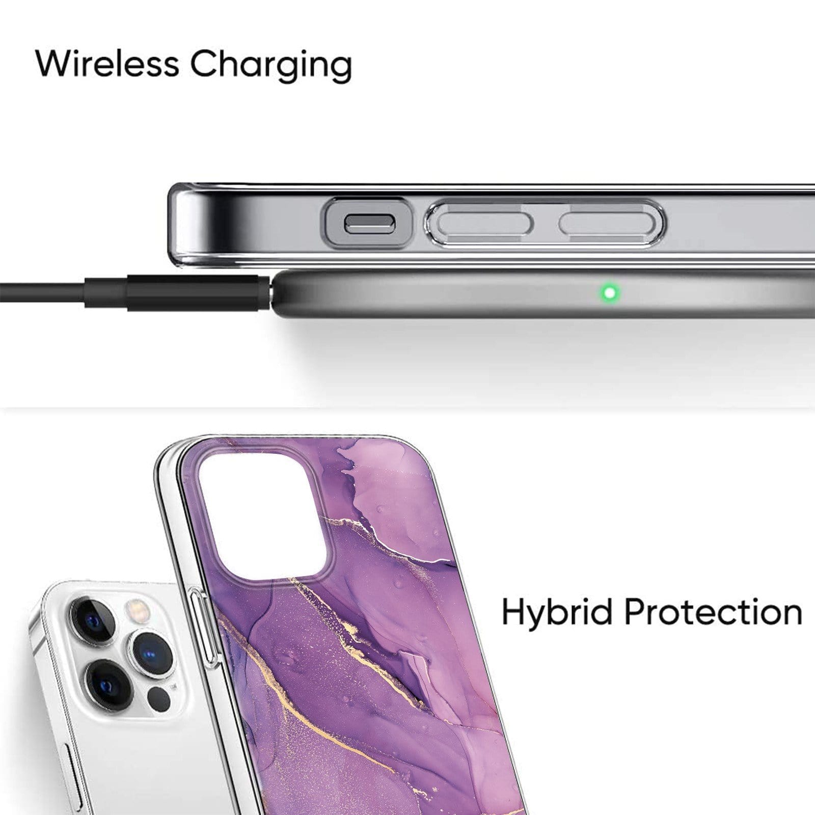 Purple Marble Series Case - iPhone 13 Pro