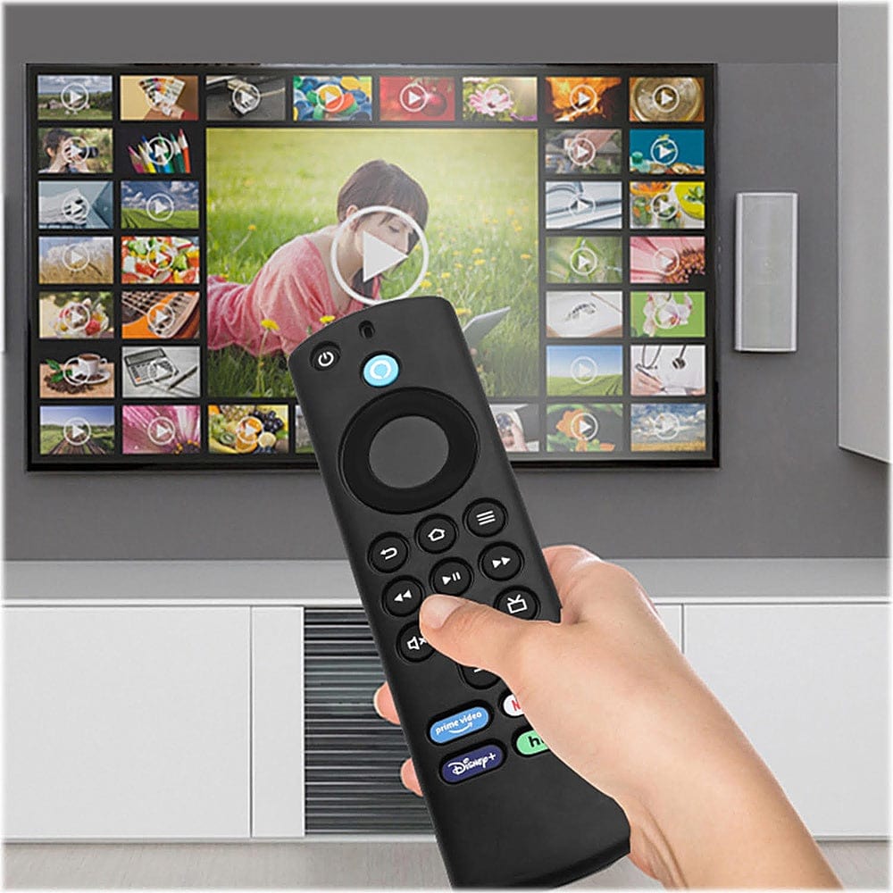 Amazon Fire TV Stick 4K (3rd Gen) Remote Black Silicone Case - Apple AirTag