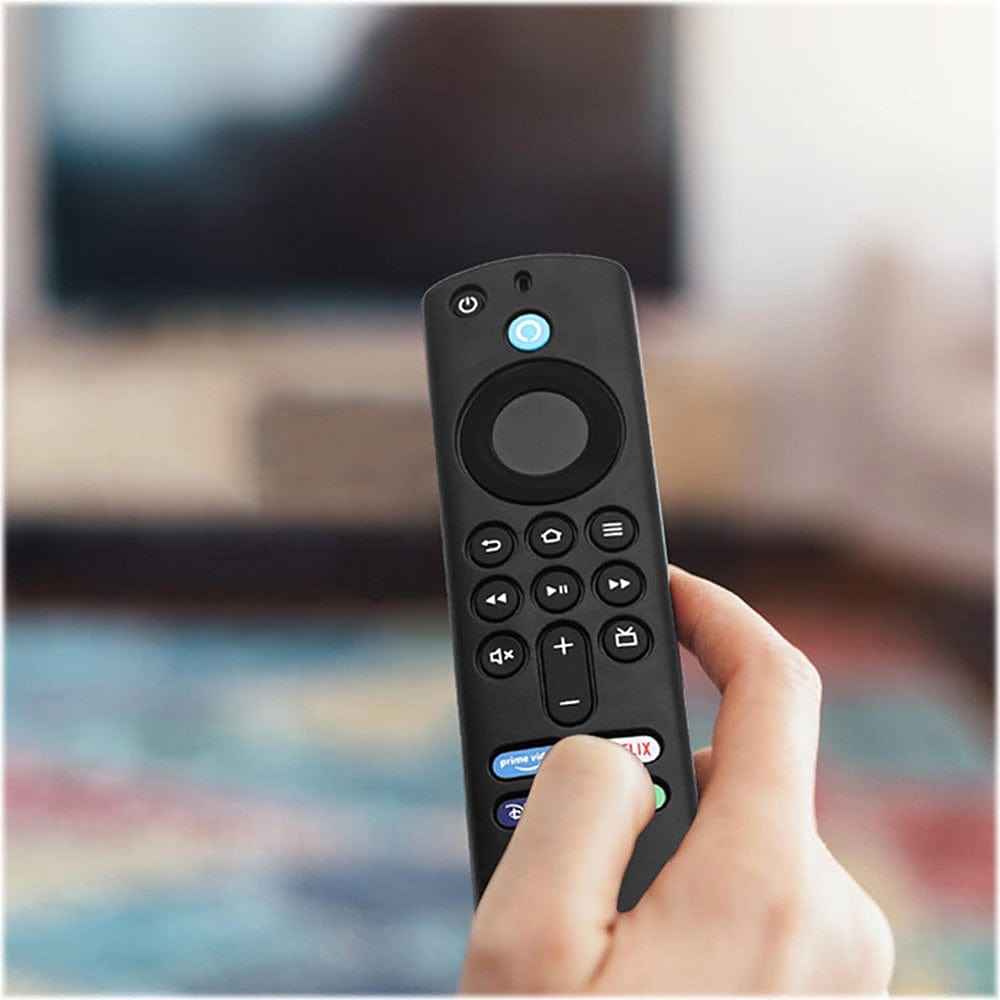 Amazon Fire TV Stick 4K (3rd Gen) Remote Black Silicone Case - Apple AirTag