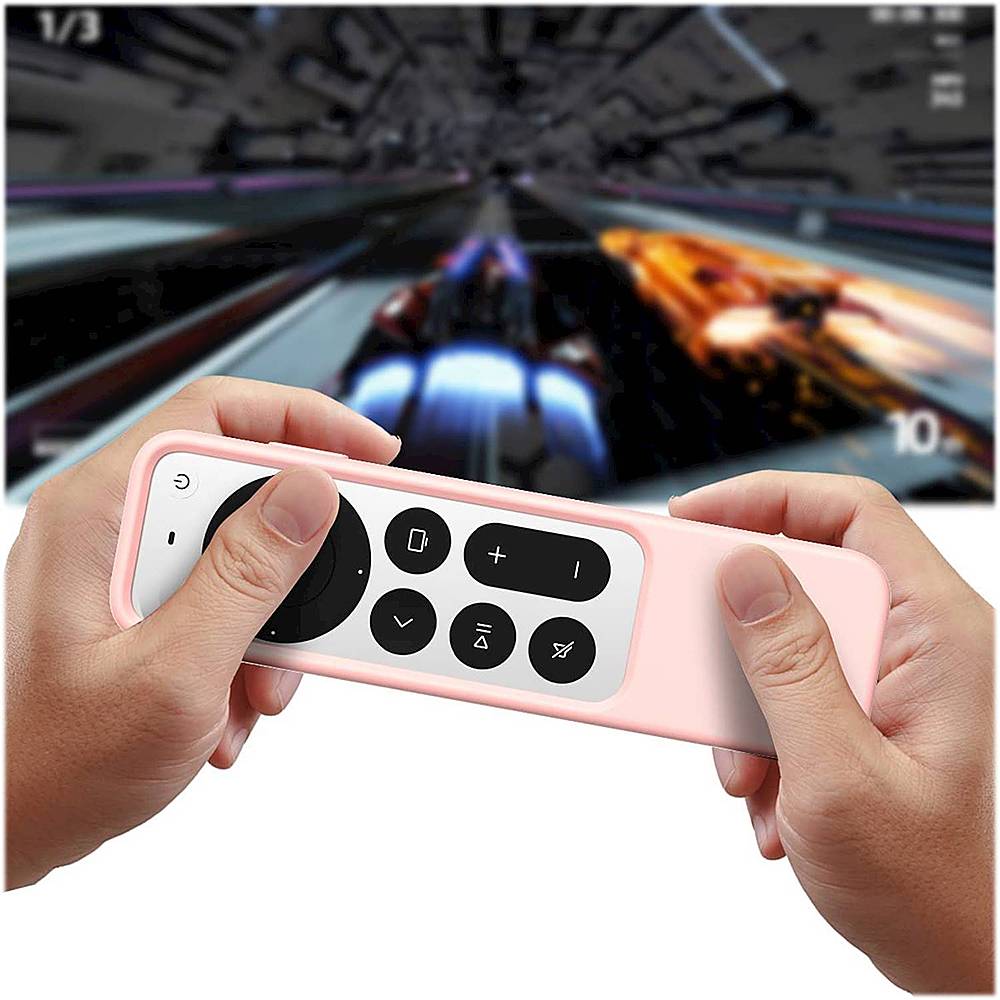 Apple TV 4K Remote Pink Silicone Case - Apple AirTag