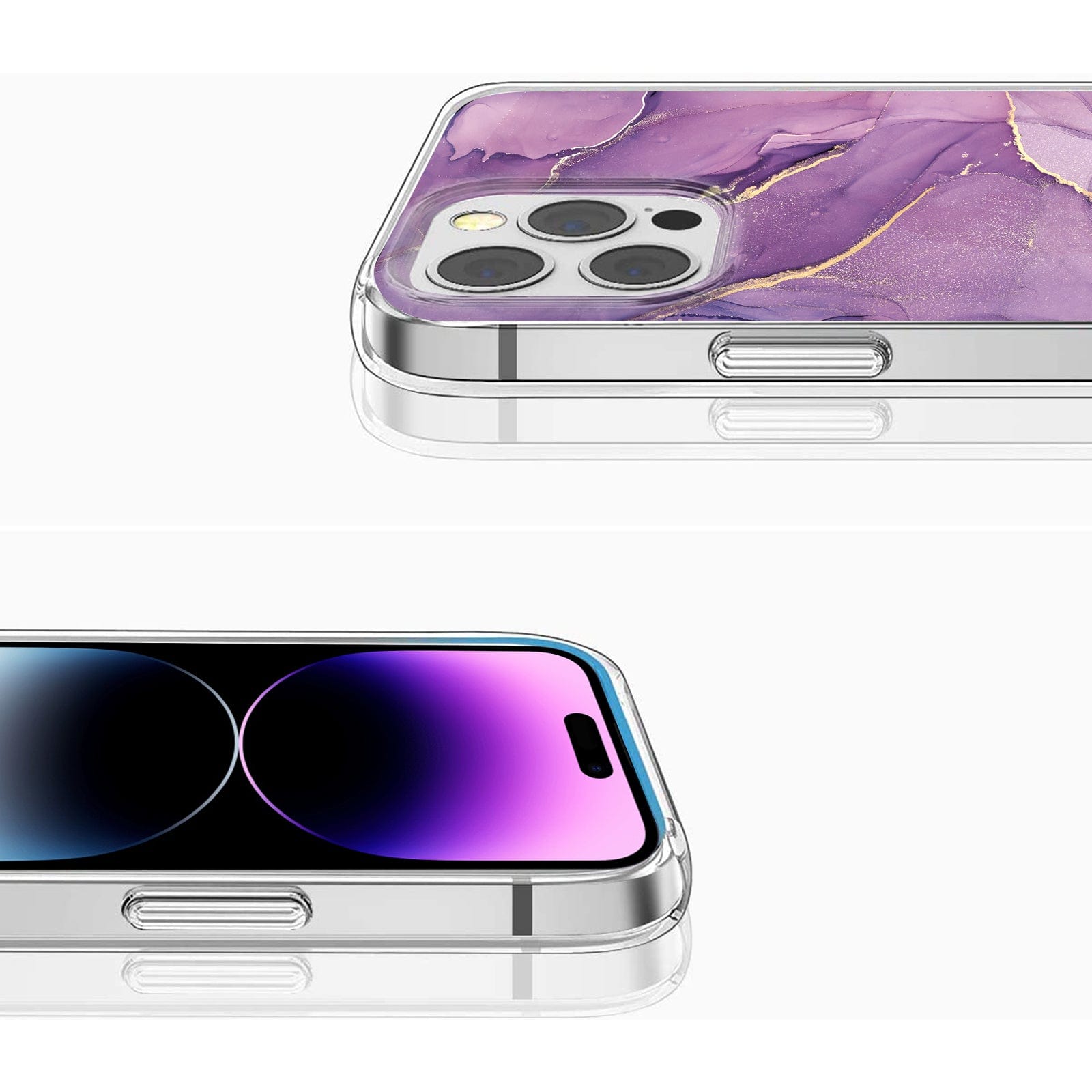 Inspire Series Purple Marble Case - iPhone 14 Pro - CP00352