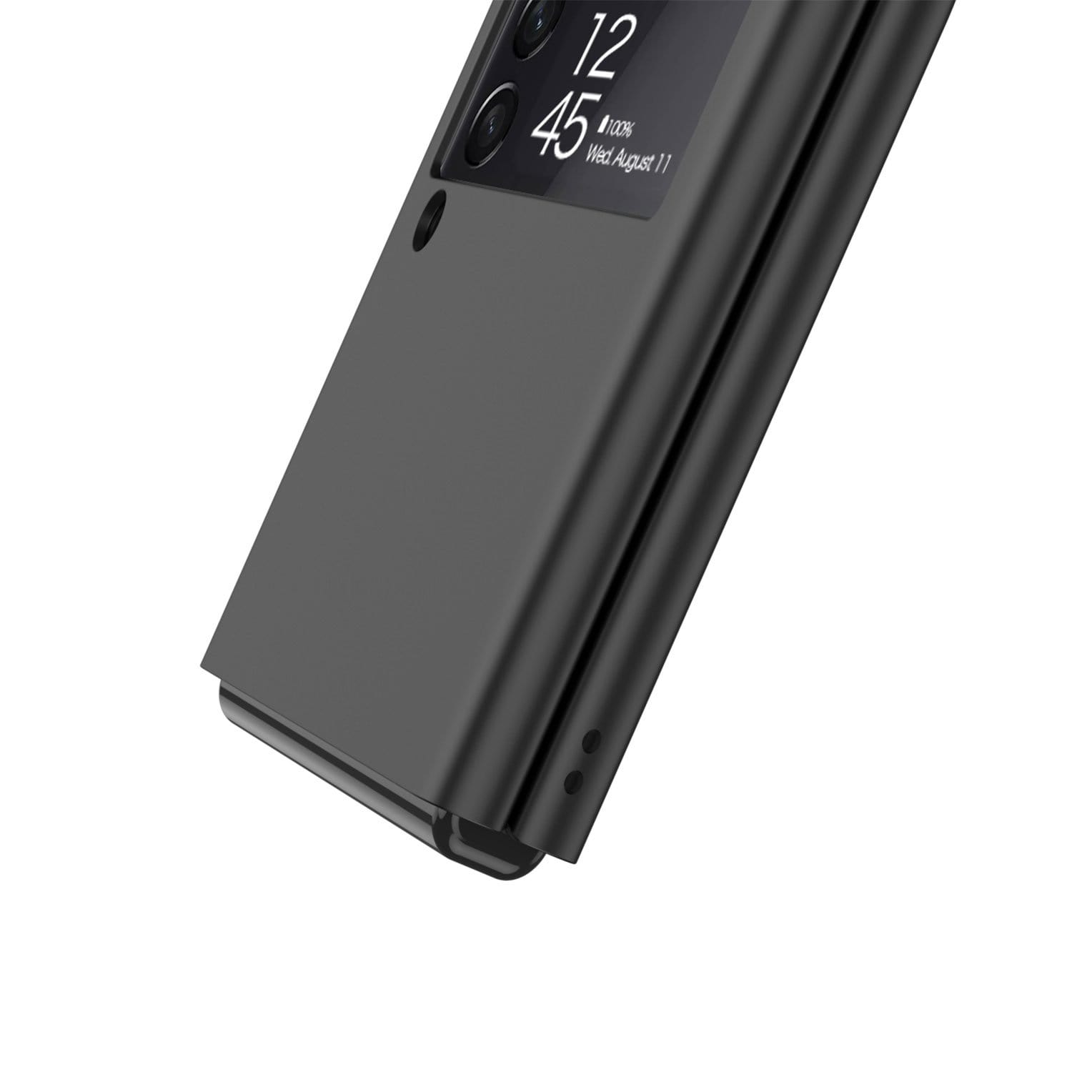 Black Hard Shell Silicone Case - Samsung Galaxy Z Flip3 and Flip3 5G