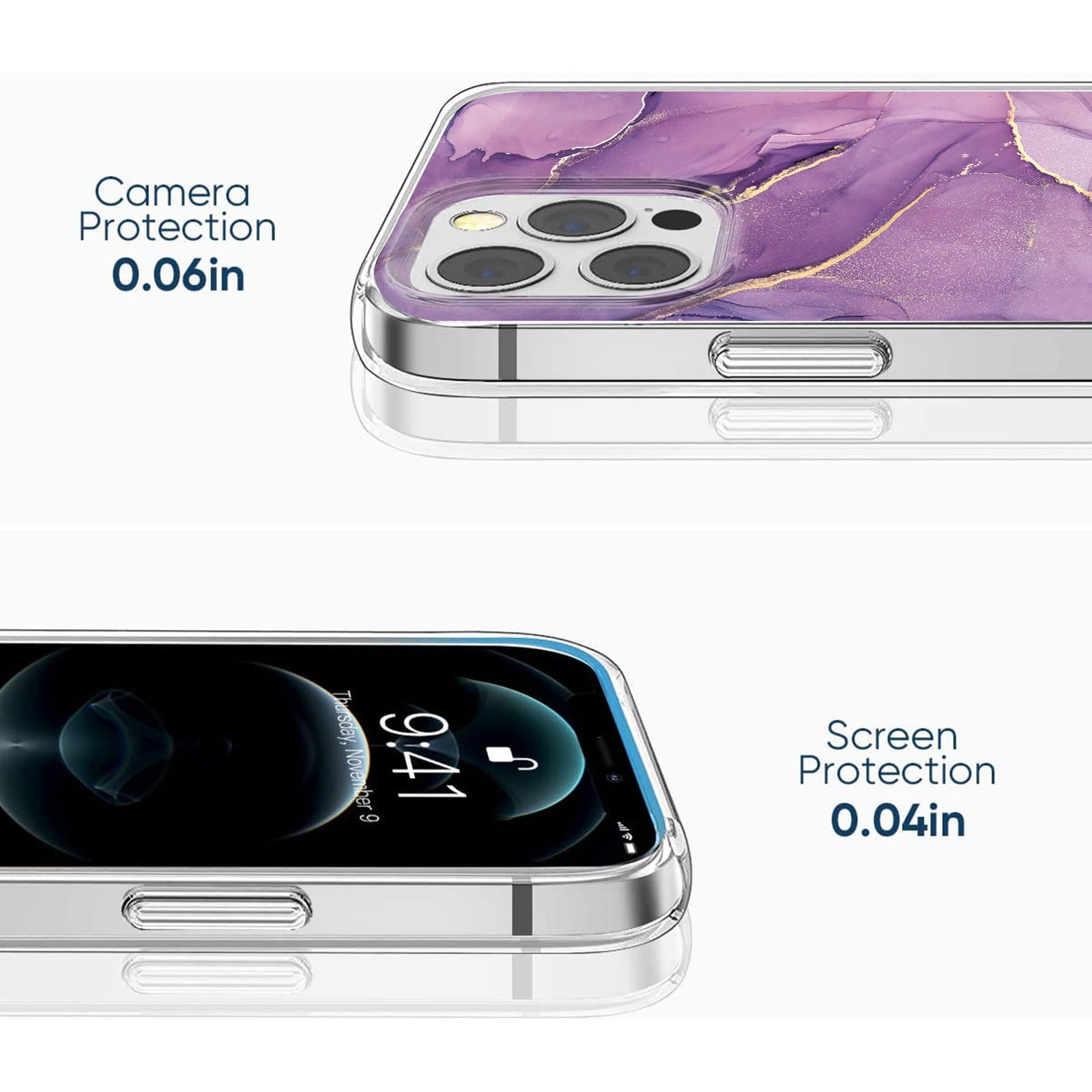 Purple Marble Series Case - iPhone 13 Pro