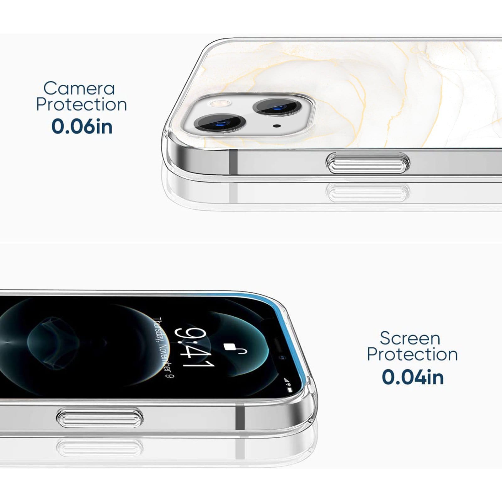 White Marble Series Case - iPhone 13 Mini