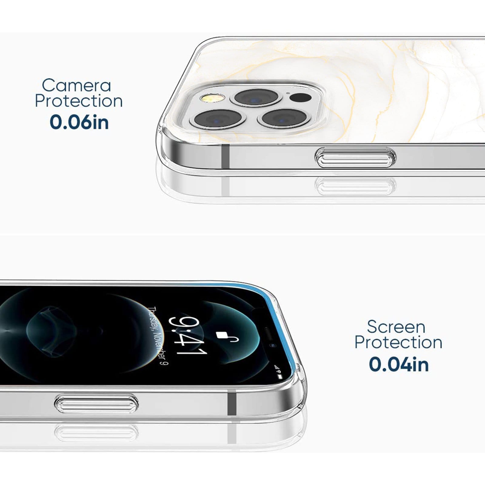 White Marble Series Case - iPhone 13 Pro