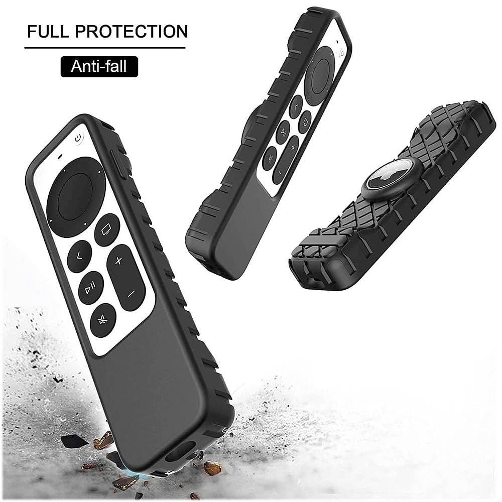 Apple TV 4K Remote Black Silicone Case - Apple AirTag