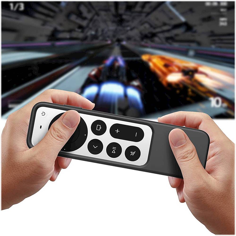 Apple TV 4K Remote Black Silicone Case - Apple AirTag