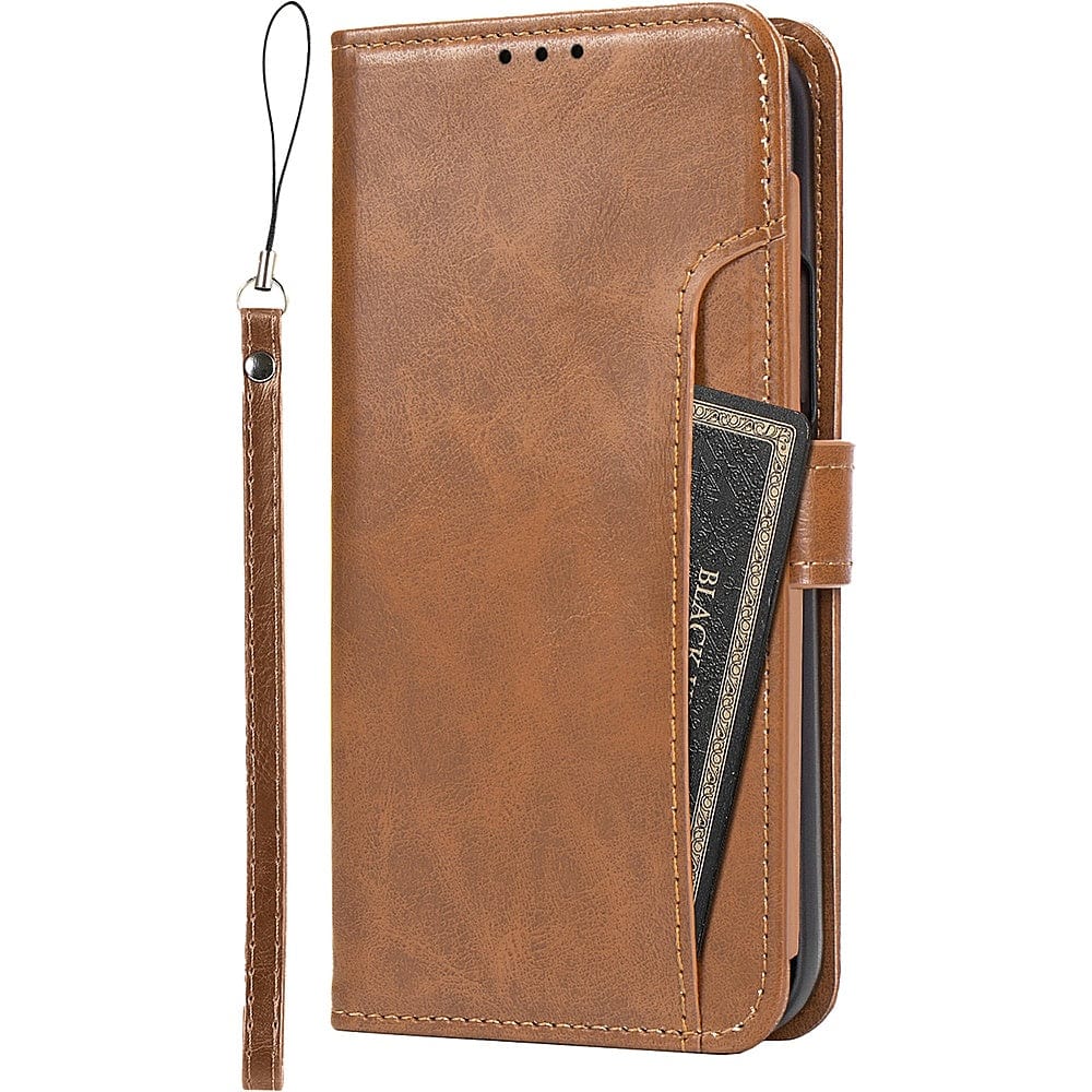 SaharaCase - Folio Wallet Case for Apple iPhone 12 Pro Max - Brown