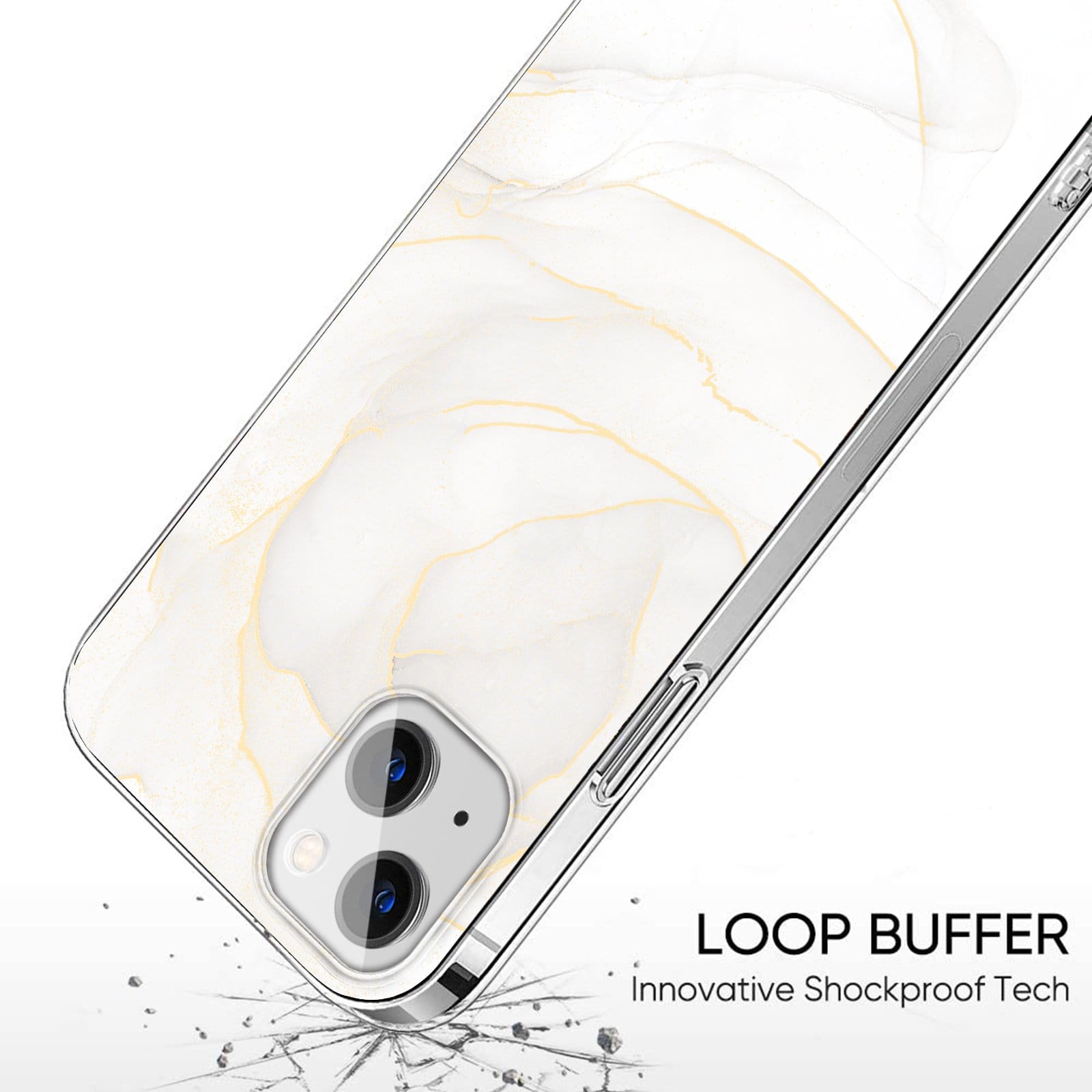 White Marble Series Case - iPhone 13 Mini