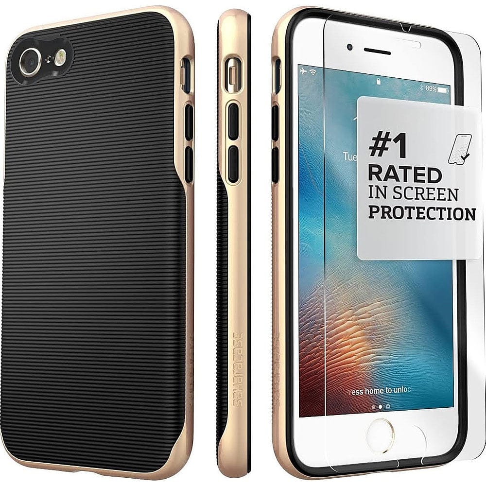Trend Series Case for Apple iPhone SE (2nd Generation & 3rd Generation 2022) - Black Gold