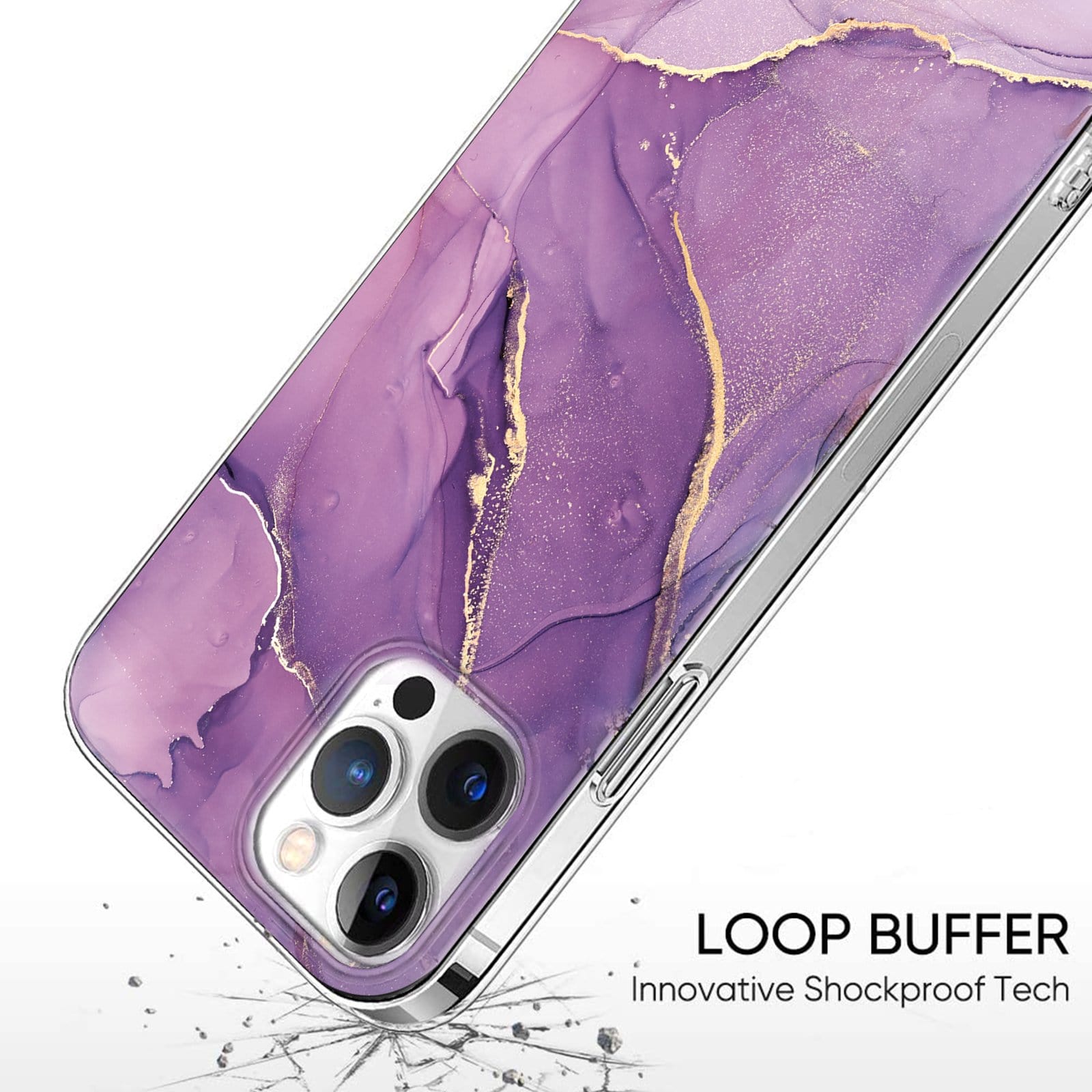 Purple Marble Series Case - iPhone 13 Pro