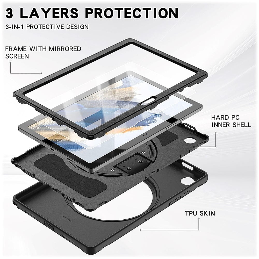 Raider Series Hand Strap Hard Shell Case - Galaxy Tab A8