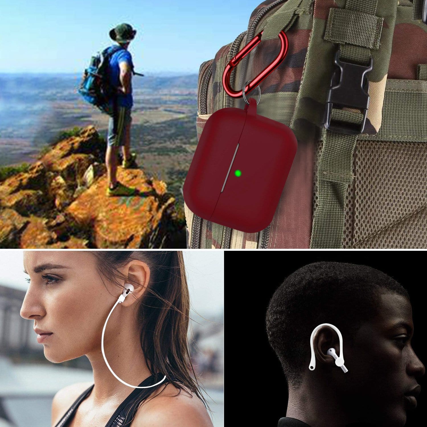 Burgundy Liquid Silicone Case - Apple AirPods 3