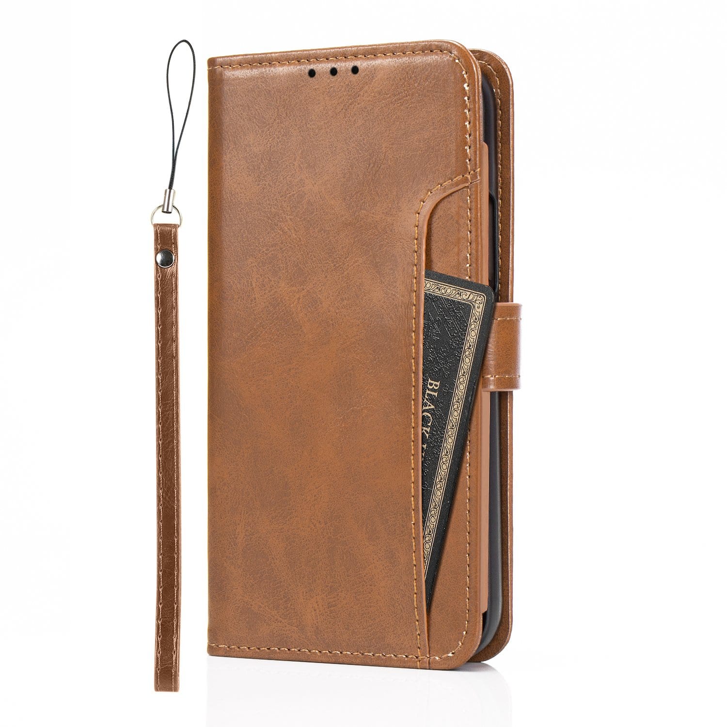 Brown Apple iPhone 13 Mini Wallet Case - Leather Wallet Series