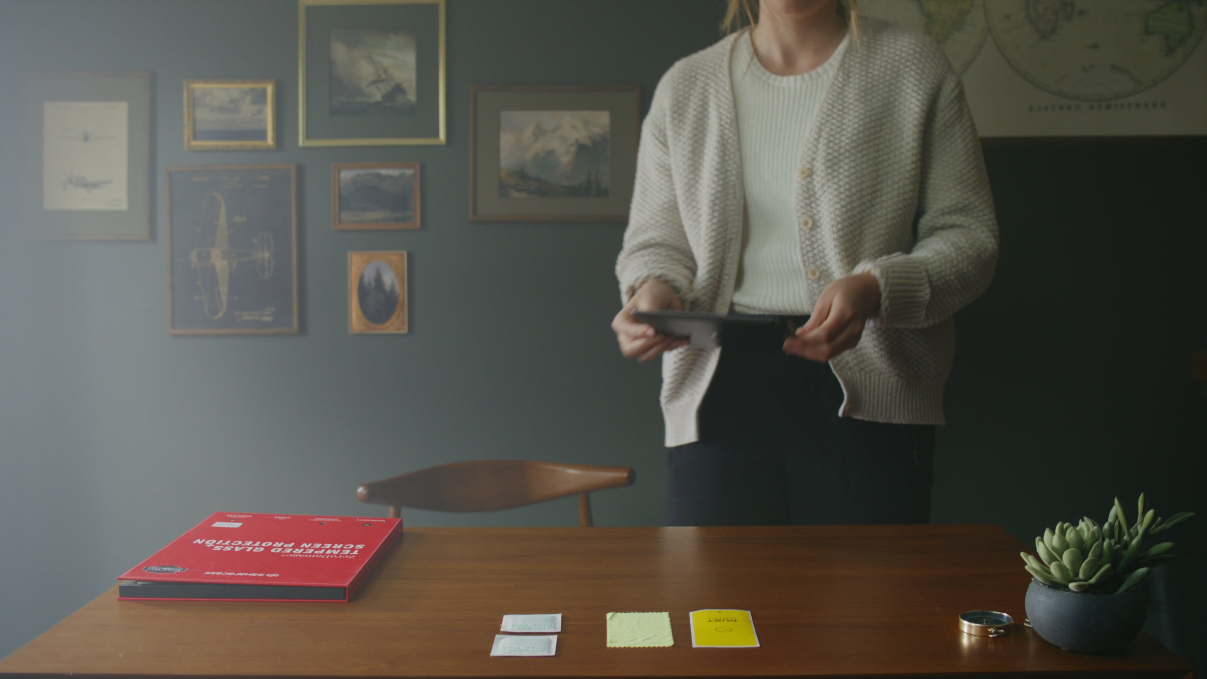 SaharaCase slim anti-slip protective phone case with raised edges and wireless charging.