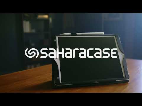 SaharaCase waterproof smartphone pouch with secure seal, lanyard strap, and clear front/back.