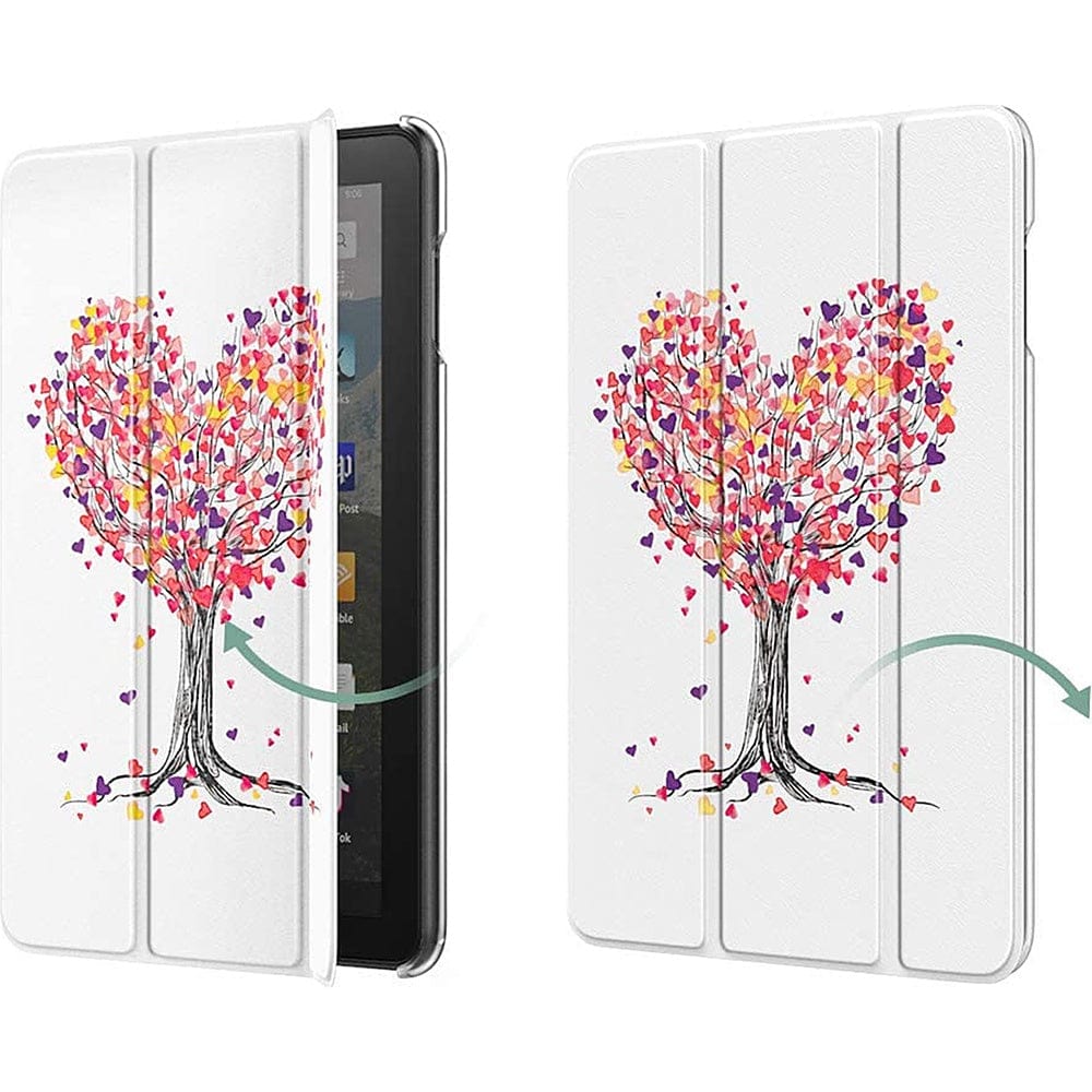 Heart Tree Design Folio Case - Amazon Fire 7 (2022)