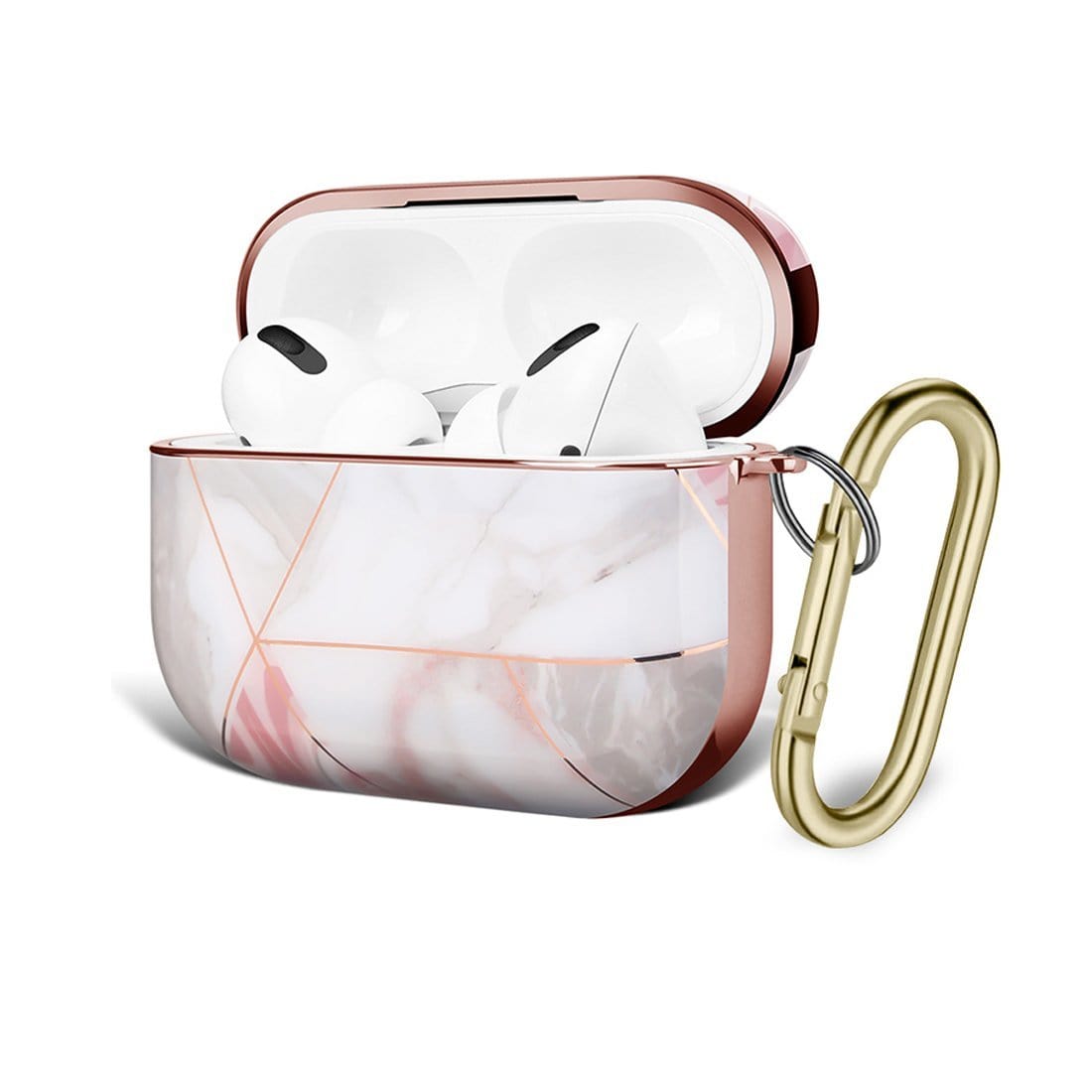 SaharaCase - Luxury Marble Case for Apple AirPods Pro - Rose Gold
