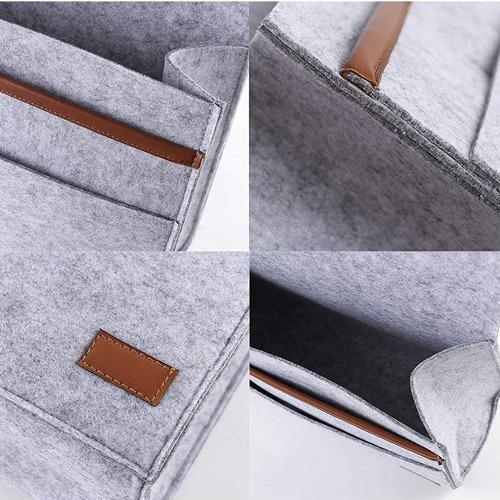 SaharaCase - Bedside Storage Bag for Most Cell Phones and Tablets - Gray - Sahara Case LLC