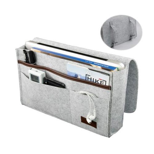 SaharaCase - Bedside Storage Bag for Most Cell Phones and Tablets - Gray - Sahara Case LLC