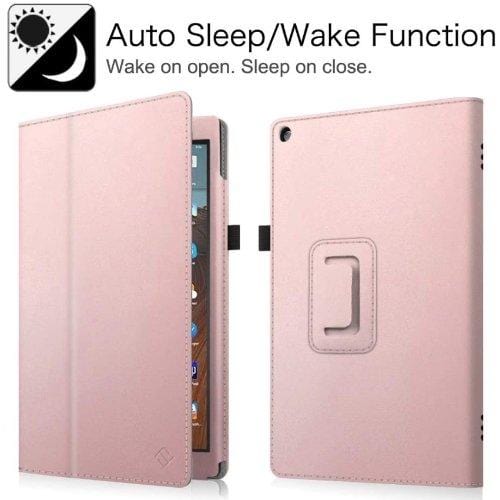 SaharaCase - Folio Series Case - Kindle Fire HD 10 (2019) - Rose Gold - Sahara Case LLC