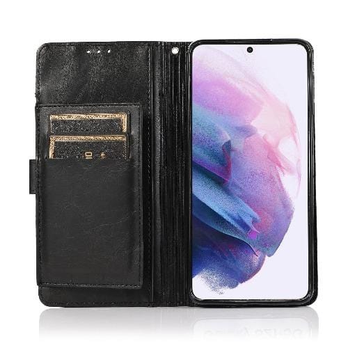 SaharaCase - Folio Wallet Series Case - for Samsung Galaxy S21 Ultra 5G - Black - Sahara Case LLC