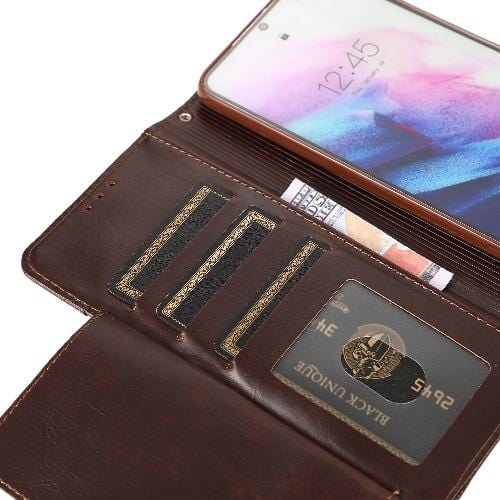 SaharaCase - Folio Wallet Series Case - for Samsung Galaxy S21 Ultra 5G - Brown - Sahara Case LLC