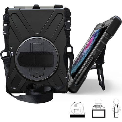 SaharaCase - Heavy Duty Series Case with Handstrap - Microsoft Surface Pro 7 - Scorpion Black - Sahara Case LLC