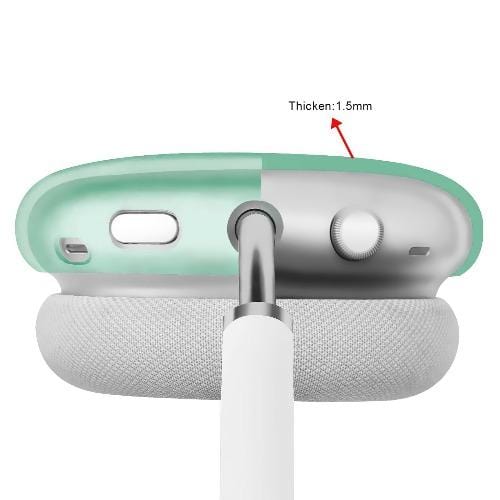SaharaCase - Hybrid Flex Case - for Apple AirPods Max - Transparent Green - Sahara Case LLC